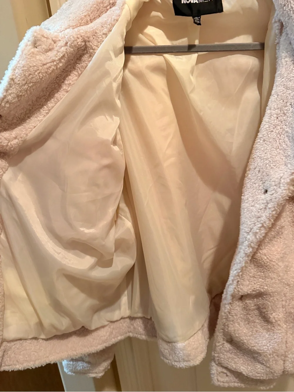 Fashion Nova Girls Plush Teddy Jacket - Light Pink